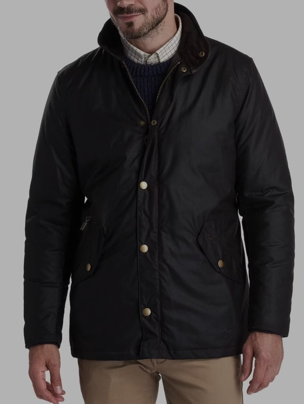 Barbour Men's Prestbury Waxed Jacket Size M RETAIL $ 435 BLACK
